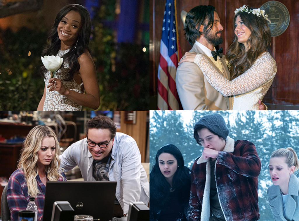 This is Us, Riverdale, The Big Bang Theory, The Bachelor This is Us, Riverdale, The Big Bang Theory, The Bachelor
